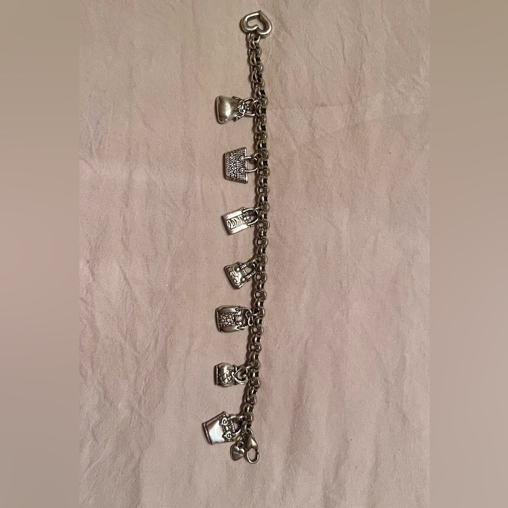 🩶🩶👜Brighton Silver Handbag Charm Bracelet